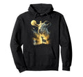 Goat Howling To Moon Weird Meme Funny 90S Hoodie - Streetwear Style Unisex - T-Shirt, Sweatshirt, Hoodie