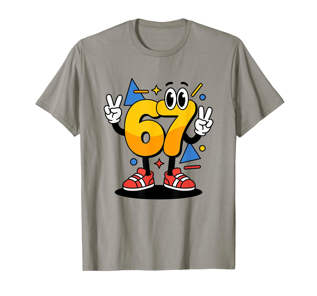 90S Cartoon Mascot Number 67 Nostalgia T-Shirt - Custom Art Print Unisex - T-Shirt, Sweatshirt, Hoodie