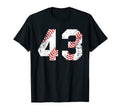 Baseball 43 Jersey Number T-Shirt - Custom Art Print Unisex - T-Shirt, Sweatshirt, Hoodie