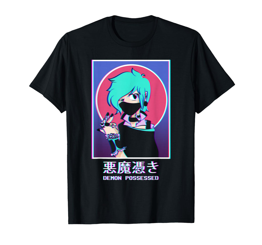 Demon Possessed Pastel Goth Anime T-Shirt - Custom Art Print for Adults - T-Shirt, Sweatshirt, Hoodie