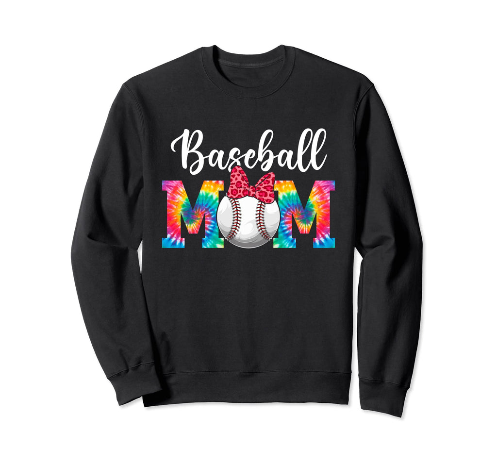 Baseball Mom Mama Bday Sport Tie Sweatshirt - Streetwear Style Men Women - T-Shirt, Sweatshirt, Hoodie