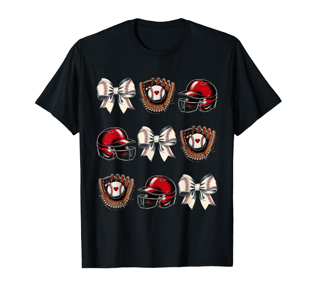 Baseball Mom Coquette Mothers Day T-Shirt - Fun Novelty Design Men Women - T-Shirt, Sweatshirt, Hoodie