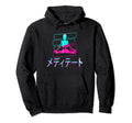 Skeleton Meditate Glitch Japanese Hoodie - Casual Everyday Wear for Adults - T-Shirt, Sweatshirt, Hoodie