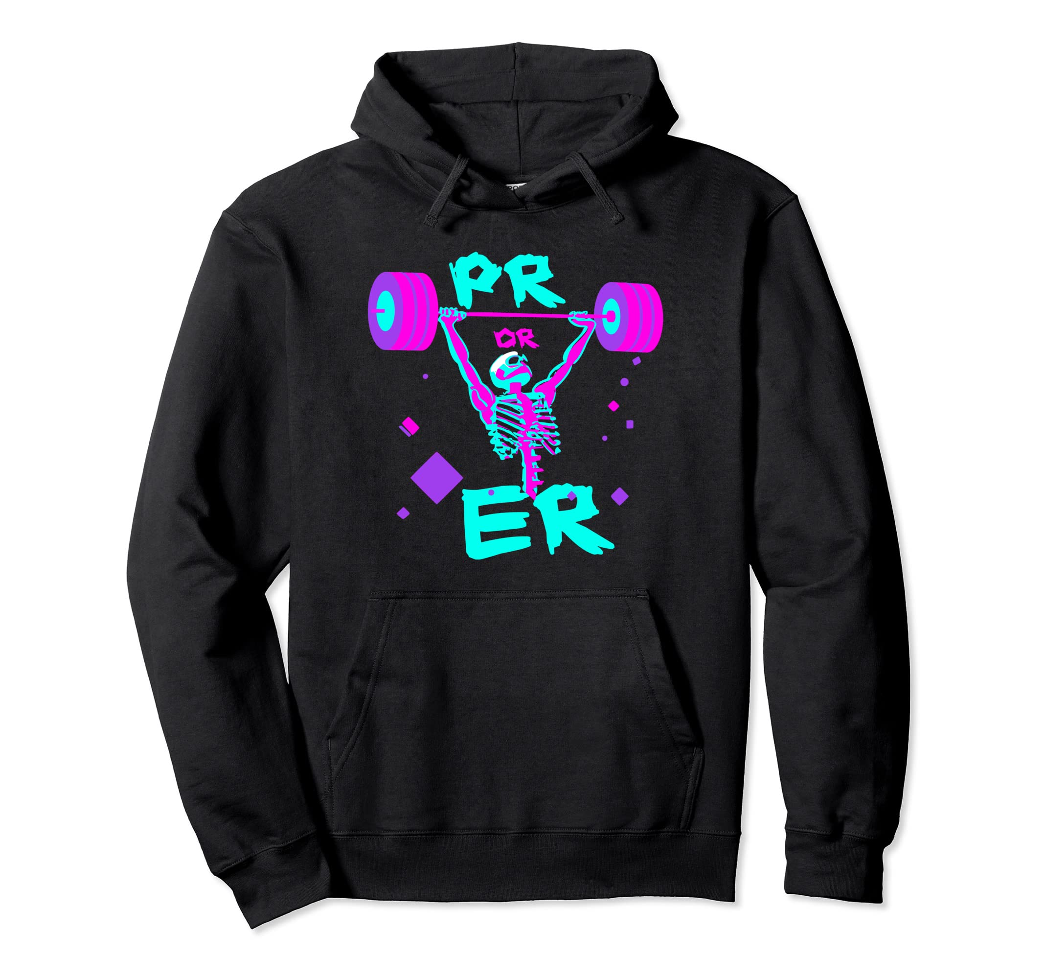 Funny Weight Lifting Power Lifting Vaporwave Hoodie - Graphic Print Unisex - T-Shirt, Sweatshirt, Hoodie