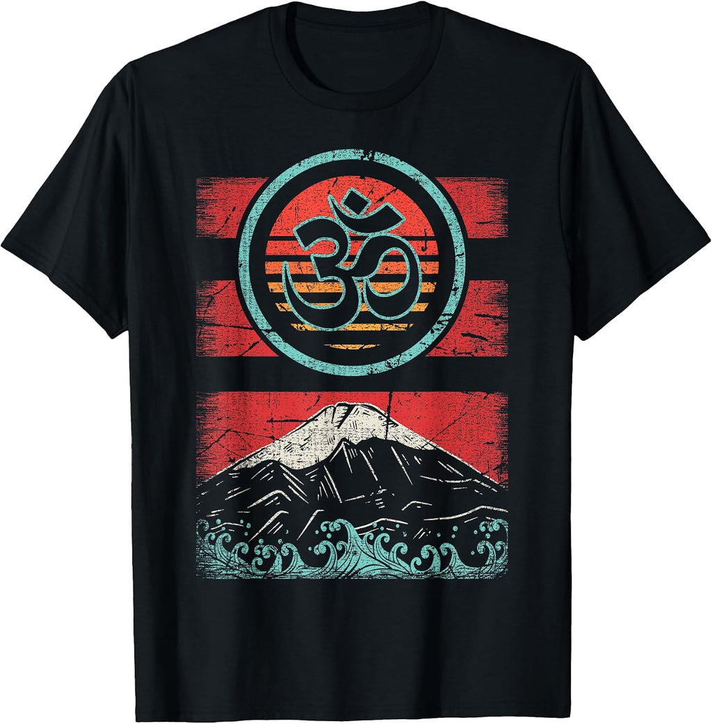 Buddhism Hinduism Retro Sunset 80s Style Gift - Adult & Kids T-Shirts, Sweatshirts & Hoodies apparel design preview 1