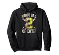 Proud Dad Both Baseball Softball Hoodie - Casual Everyday Wear for Adults - T-Shirt, Sweatshirt, Hoodie