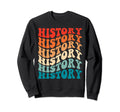 Groovy History 70S Funny Boho Wavy Sweatshirt - Minimalist Print Unisex - T-Shirt, Sweatshirt, Hoodie