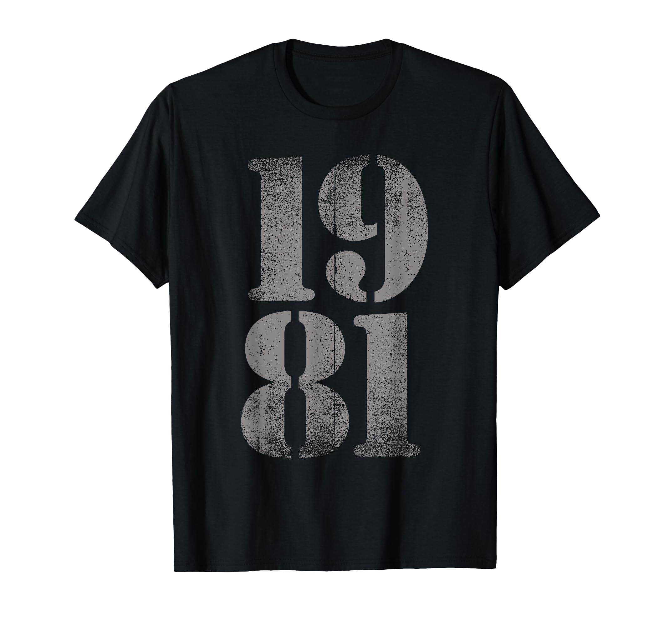 1981 Birth Year Distressed Birthday T-Shirt - Minimalist Print Unisex - T-Shirt, Sweatshirt, Hoodie