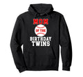 Mom Birthday Twins Birthday Baseball Hoodie - Fun Novelty Design Men Women - T-Shirt, Sweatshirt, Hoodie