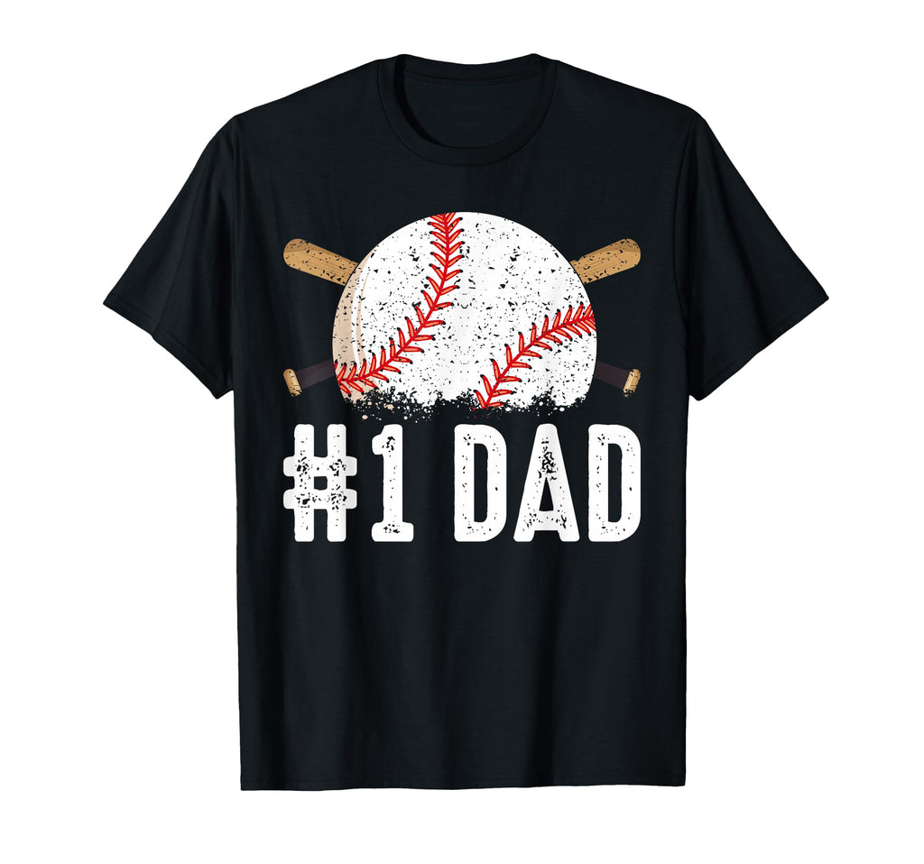 Mens 1 Dad Baseball Number One Daddy Son T-Shirt - Streetwear Style Unisex - T-Shirt, Sweatshirt, Hoodie
