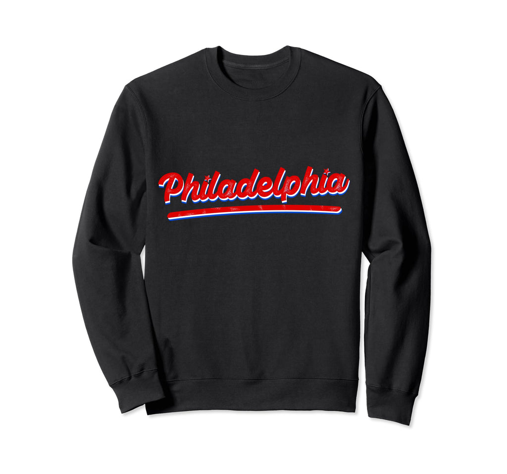 Distressed Philly Baseball Sweatshirt - Casual Everyday Wear Men Women - T-Shirt, Sweatshirt, Hoodie
