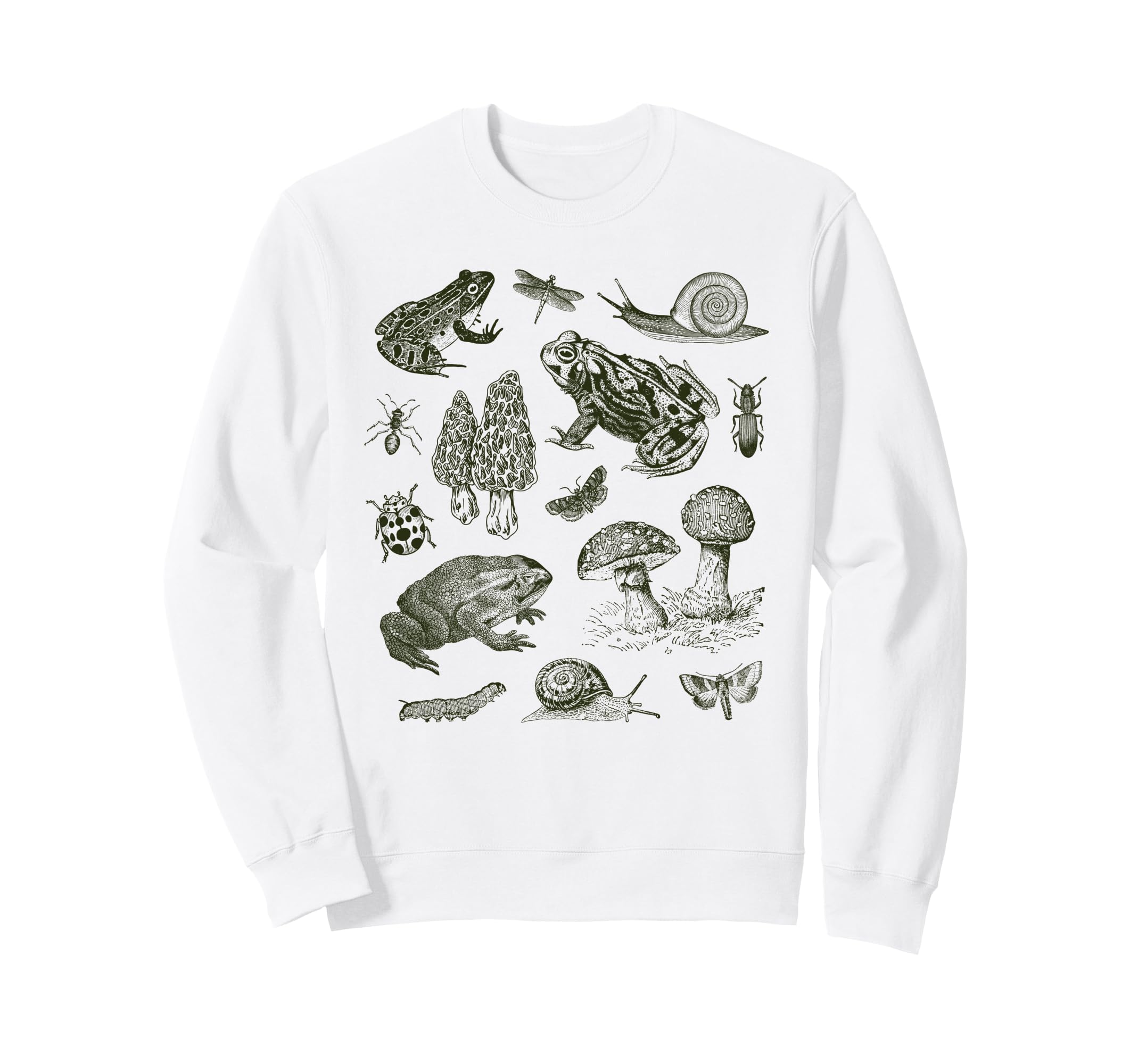 Frog Mushroom 90S Dark Academia Sweatshirt - Streetwear Style Unisex - T-Shirt, Sweatshirt, Hoodie