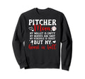 Baseball Pitcher Mom My Heart Is Sweatshirt - Custom Art Print for Adults - T-Shirt, Sweatshirt, Hoodie