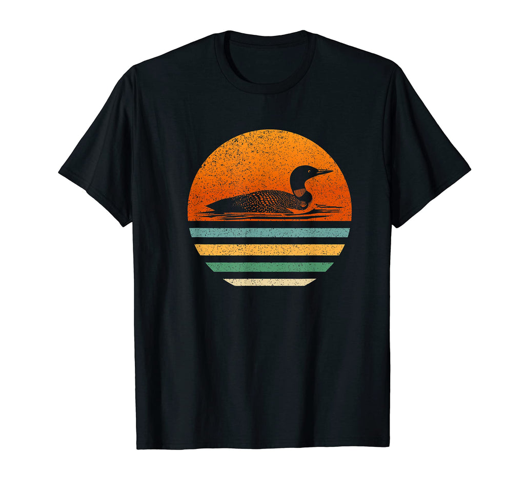 Loon Bird Watcher Gift Sunset T-Shirt - Aesthetic Graphic Men Women - T-Shirt, Sweatshirt, Hoodie