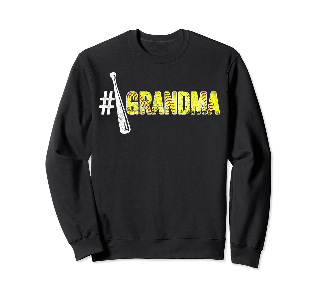 Number One Softball Grandma Mothers Day Sweatshirt - Unique Graphic Unisex - T-Shirt, Sweatshirt, Hoodie