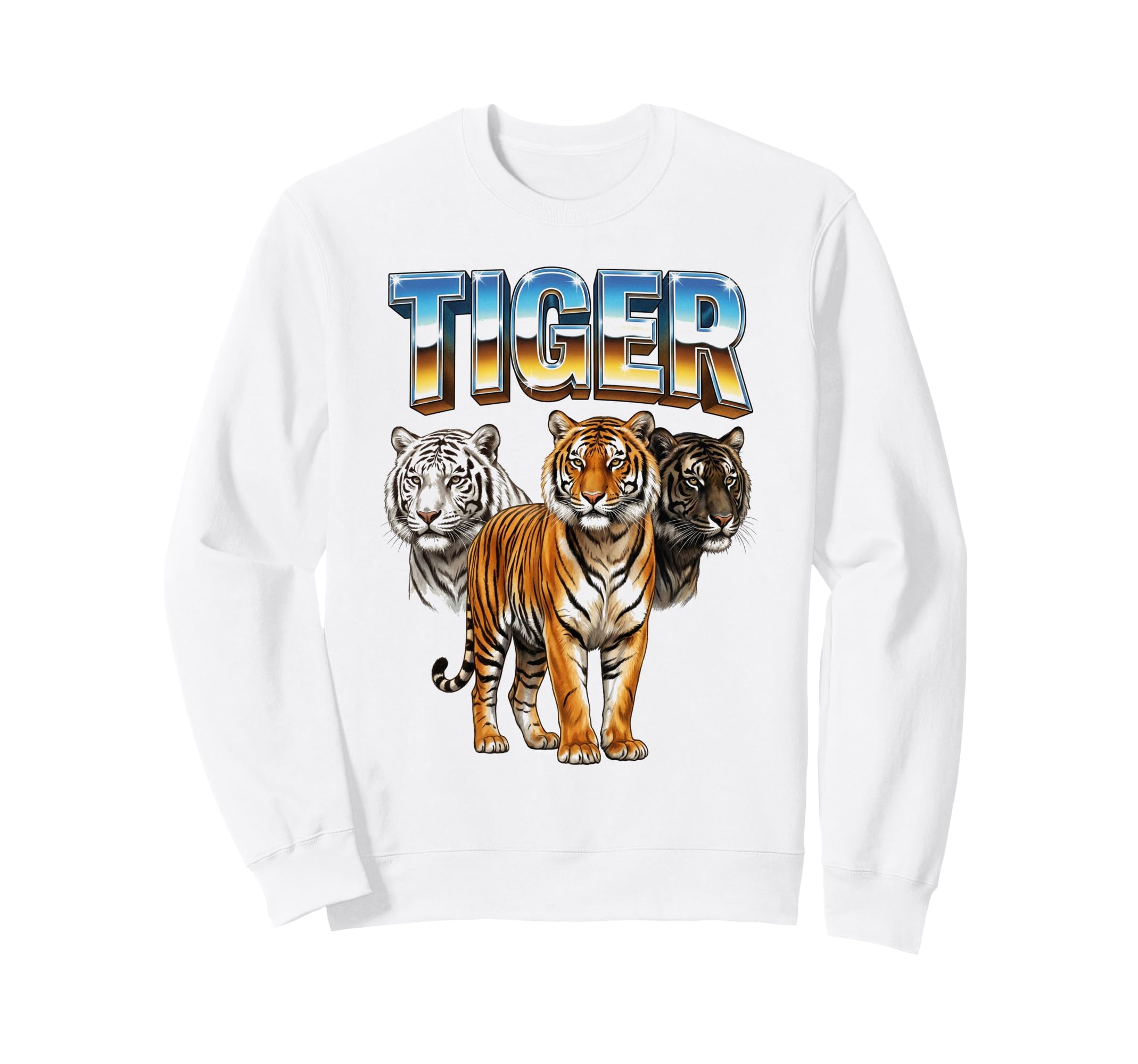 Tiger 70S 90S Tiger African Animal Sweatshirt - Graphic Print Men Women - T-Shirt, Sweatshirt, Hoodie