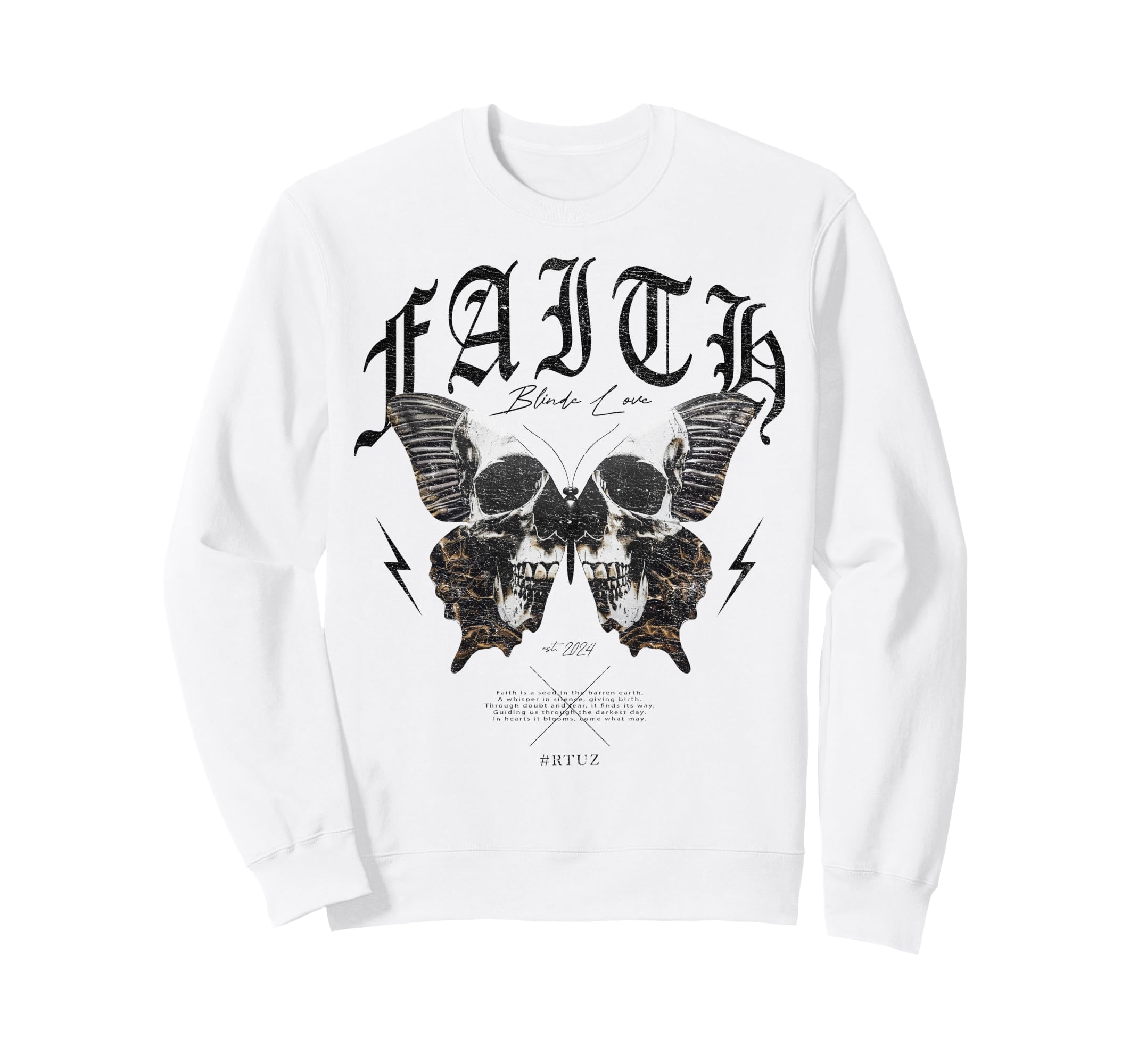 Y2K Streetwear Butterfly Sweatshirt - Fun Novelty Design Men Women - T-Shirt, Sweatshirt, Hoodie