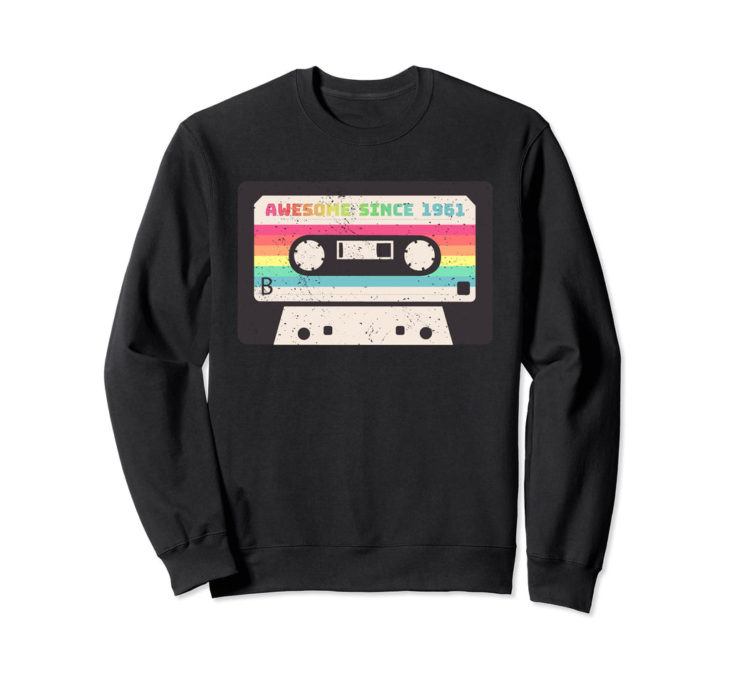 Awesome Since 1961 Cassette Tape And Sweatshirt - Minimalist Print Unisex - T-Shirt, Sweatshirt, Hoodie