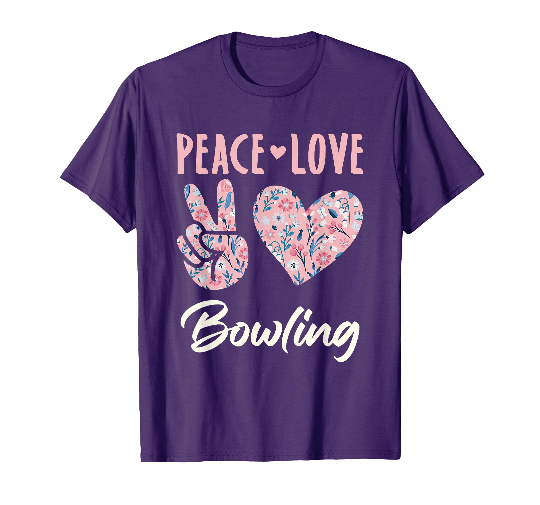 Peace Love Bowling Bowler Gifts And Sweatshirt - Minimalist Print Unisex - T-Shirt, Sweatshirt, Hoodie