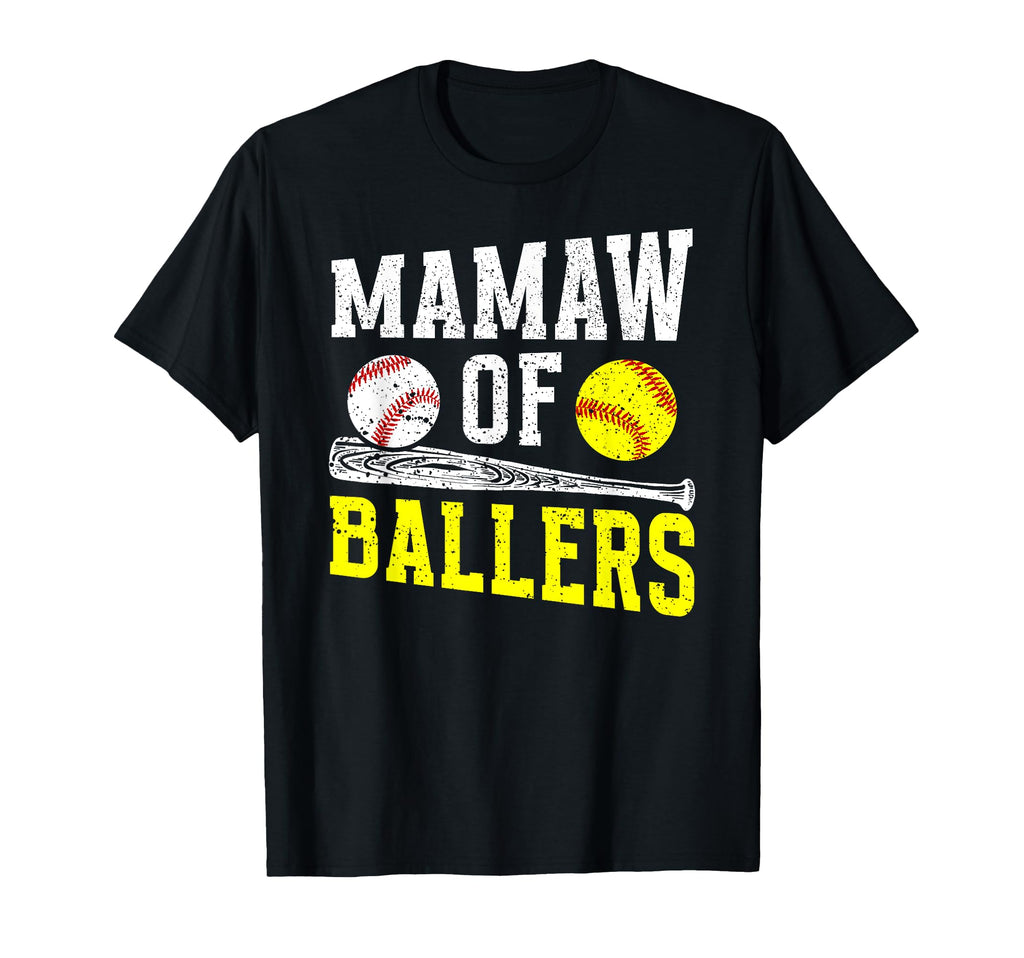 Mamaw Ballers Proud Baseball T-Shirt - Fun Novelty Design for Adults - T-Shirt, Sweatshirt, Hoodie