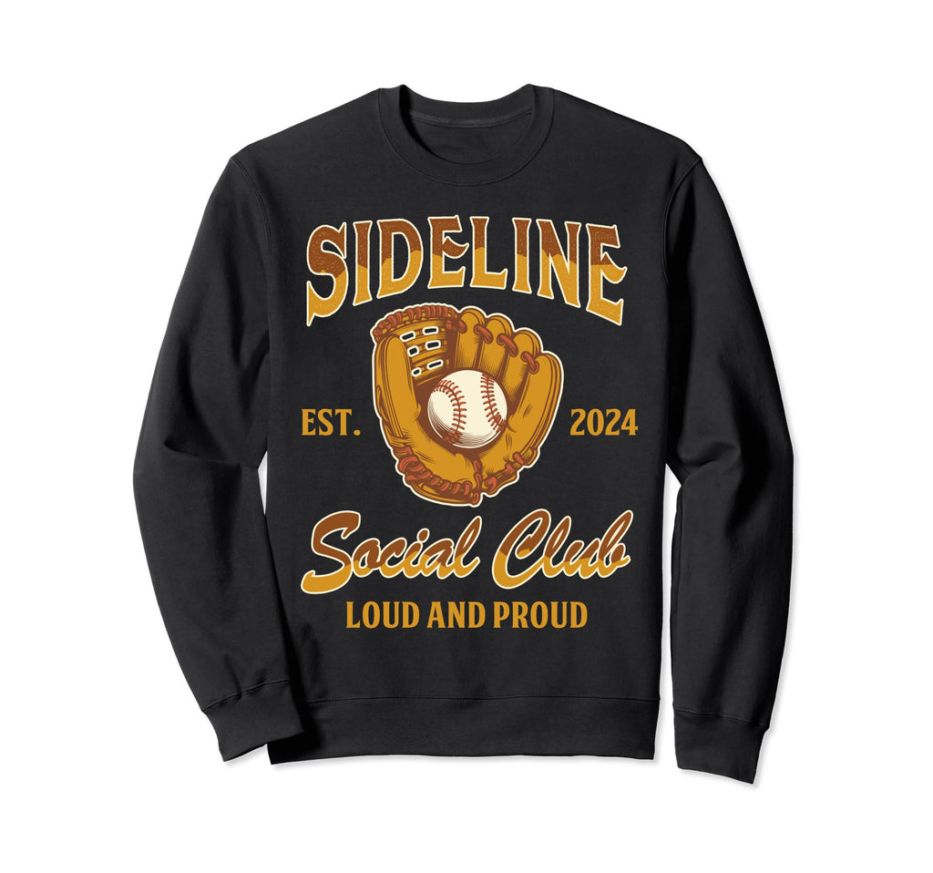Baseball Mom Baseball Mama Sideline Sweatshirt - Aesthetic Graphic Unisex - T-Shirt, Sweatshirt, Hoodie
