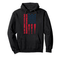 American Flag Baseball Hoodie - Minimalist Print Men Women - T-Shirt, Sweatshirt, Hoodie
