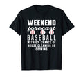 Weekend Forecast Baseball Mom Funny T-Shirt - Minimalist Print for Adults - T-Shirt, Sweatshirt, Hoodie