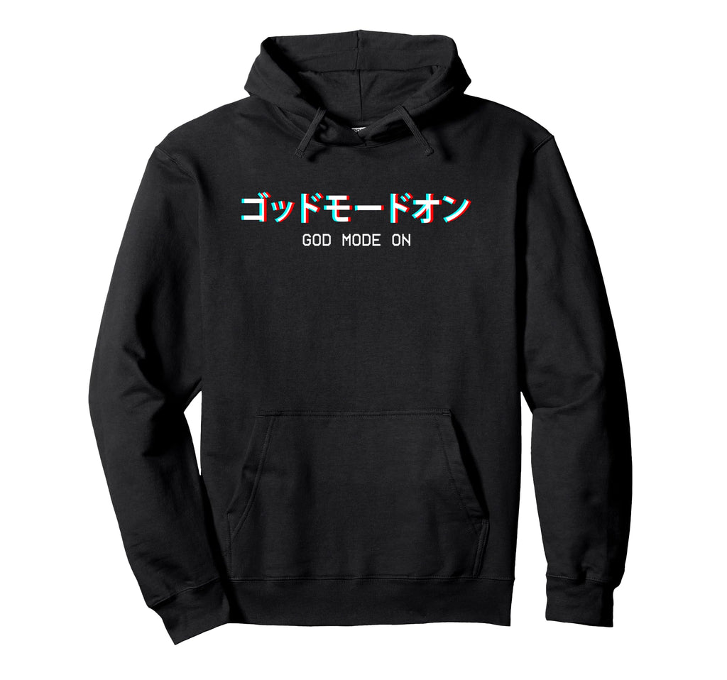 God Mode Japanese Vaporwave Aesthetic Hoodie - Custom Art Print Unisex - T-Shirt, Sweatshirt, Hoodie