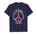 Peace Sign Love 60S 70S Tie Die T-Shirt - Casual Everyday Wear Unisex - T-Shirt, Sweatshirt, Hoodie