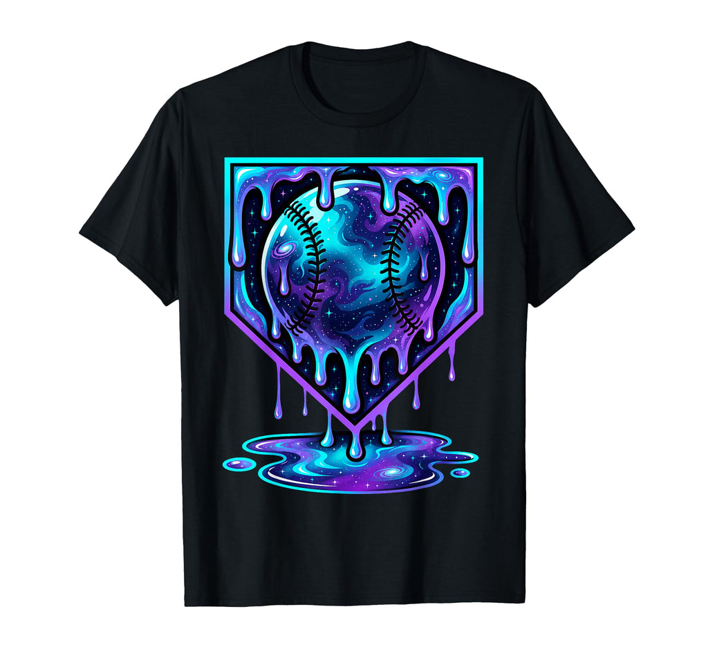 Baseball Drip Ice Cream Cosmic T-Shirt - Minimalist Print for Adults - T-Shirt, Sweatshirt, Hoodie