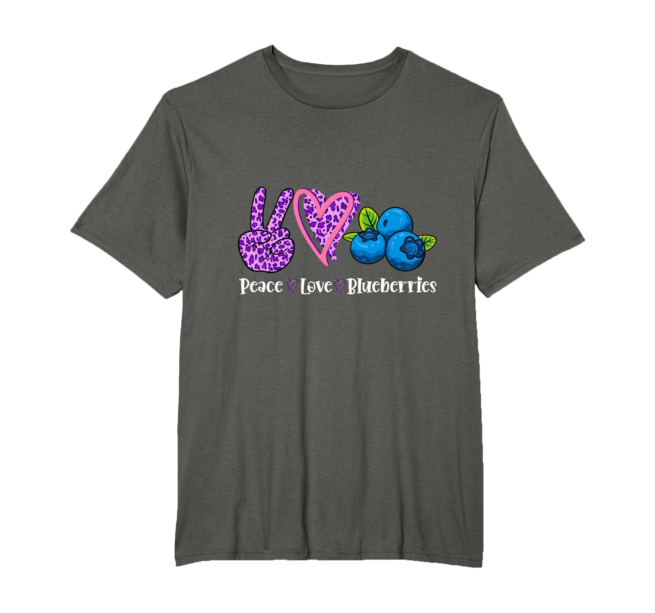 Peace Love Blueberries T-Shirt - Unique Graphic for Adults - T-Shirt, Sweatshirt, Hoodie