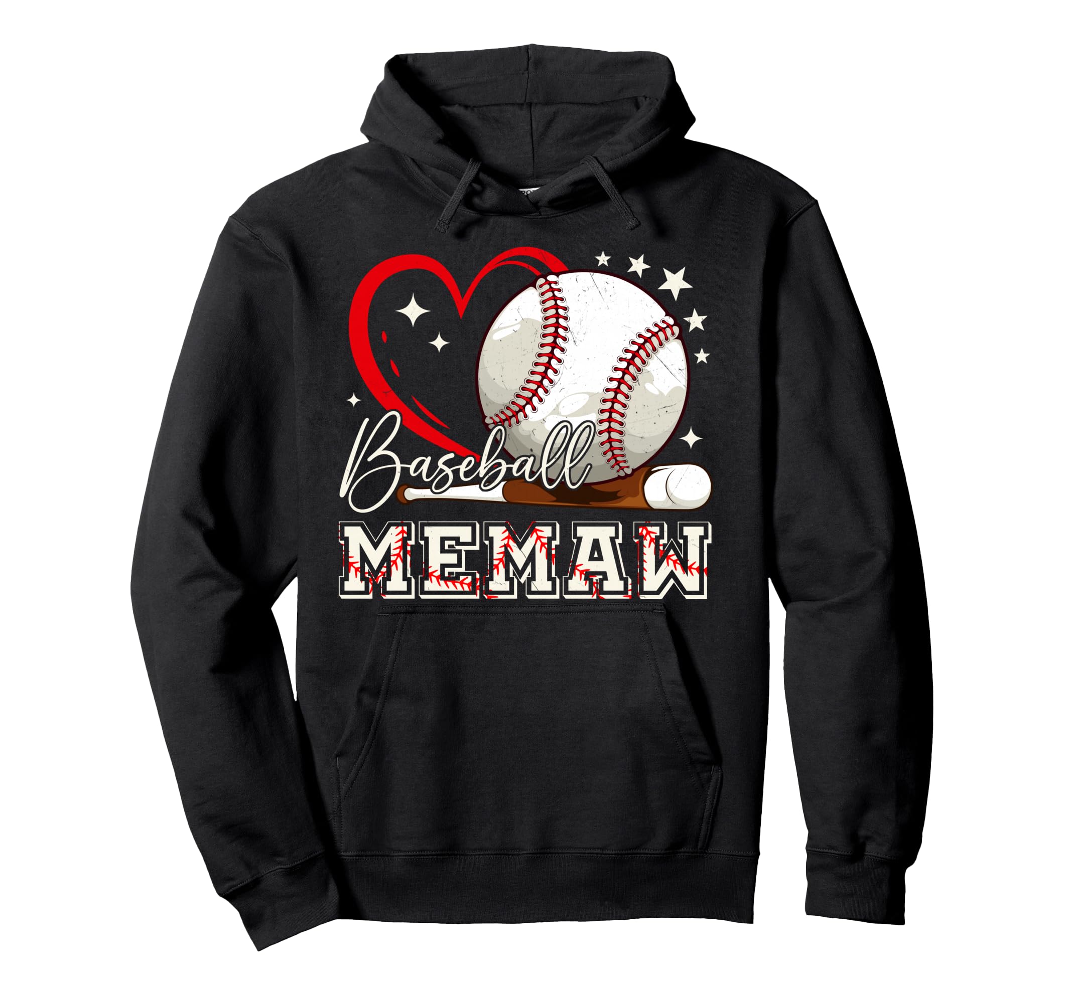 Baseball Memaw Family Matching Hoodie - Casual Everyday Wear Unisex - T-Shirt, Sweatshirt, Hoodie