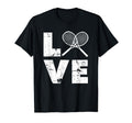 Love Tennis Distressed T-Shirt - Custom Art Print Men Women - T-Shirt, Sweatshirt, Hoodie