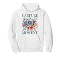 Photographer Capture Moment Camera Flowers Hoodie - Unique Graphic Unisex - T-Shirt, Sweatshirt, Hoodie