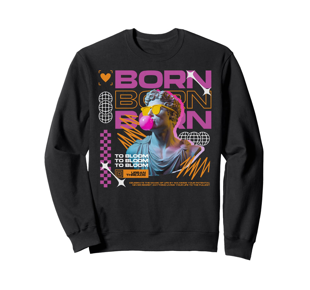 Y2K Bloom Bold Urban Graffiti Sweatshirt - Aesthetic Graphic for Adults - T-Shirt, Sweatshirt, Hoodie