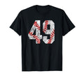 Baseball Mom 49 Jersey Baseball T-Shirt - Aesthetic Graphic Men Women - T-Shirt, Sweatshirt, Hoodie