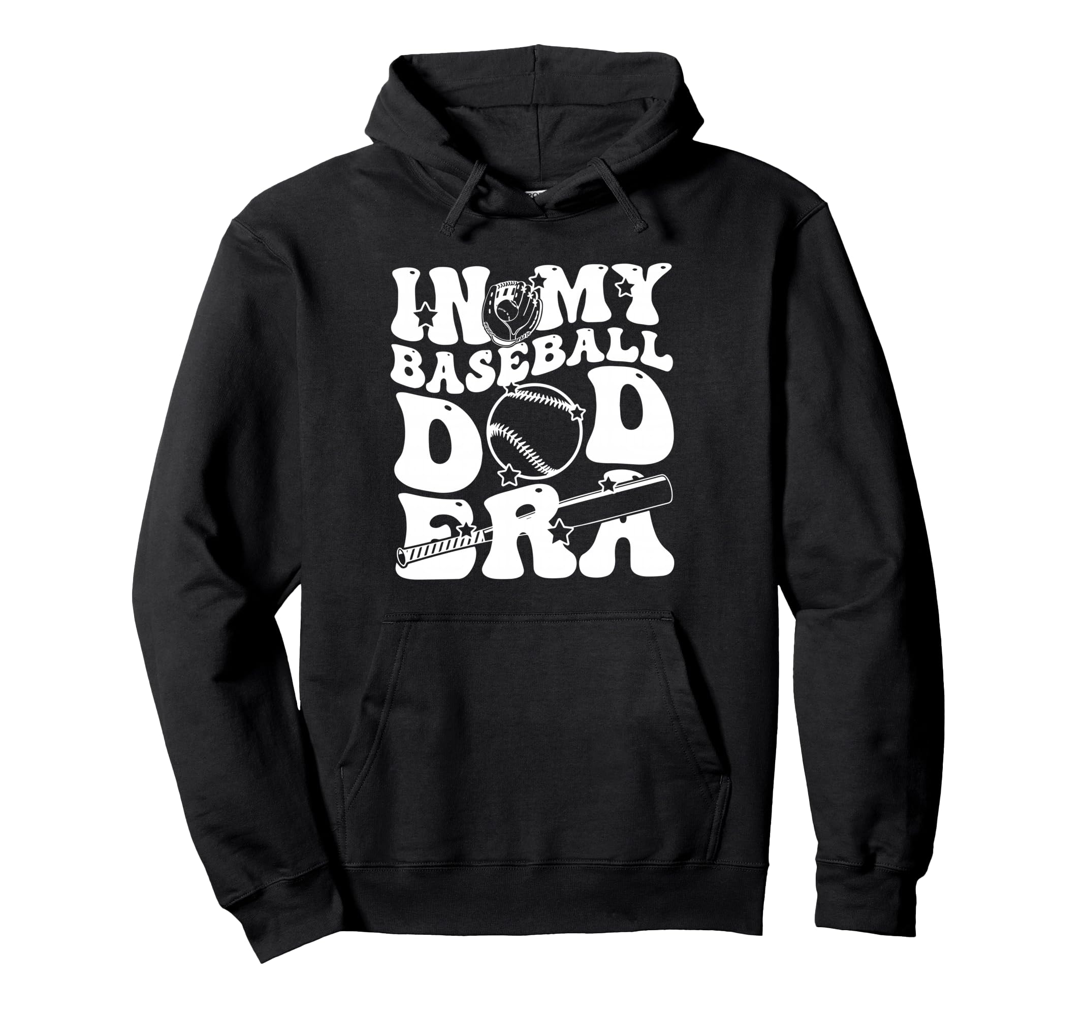 My Baseball Dad Era Groovy Daddy Papa Hoodie - Casual Everyday Wear Unisex - T-Shirt, Sweatshirt, Hoodie