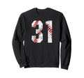 Baseball Mom 31 Jersey Baseball Sweatshirt - Unique Graphic Men Women - T-Shirt, Sweatshirt, Hoodie