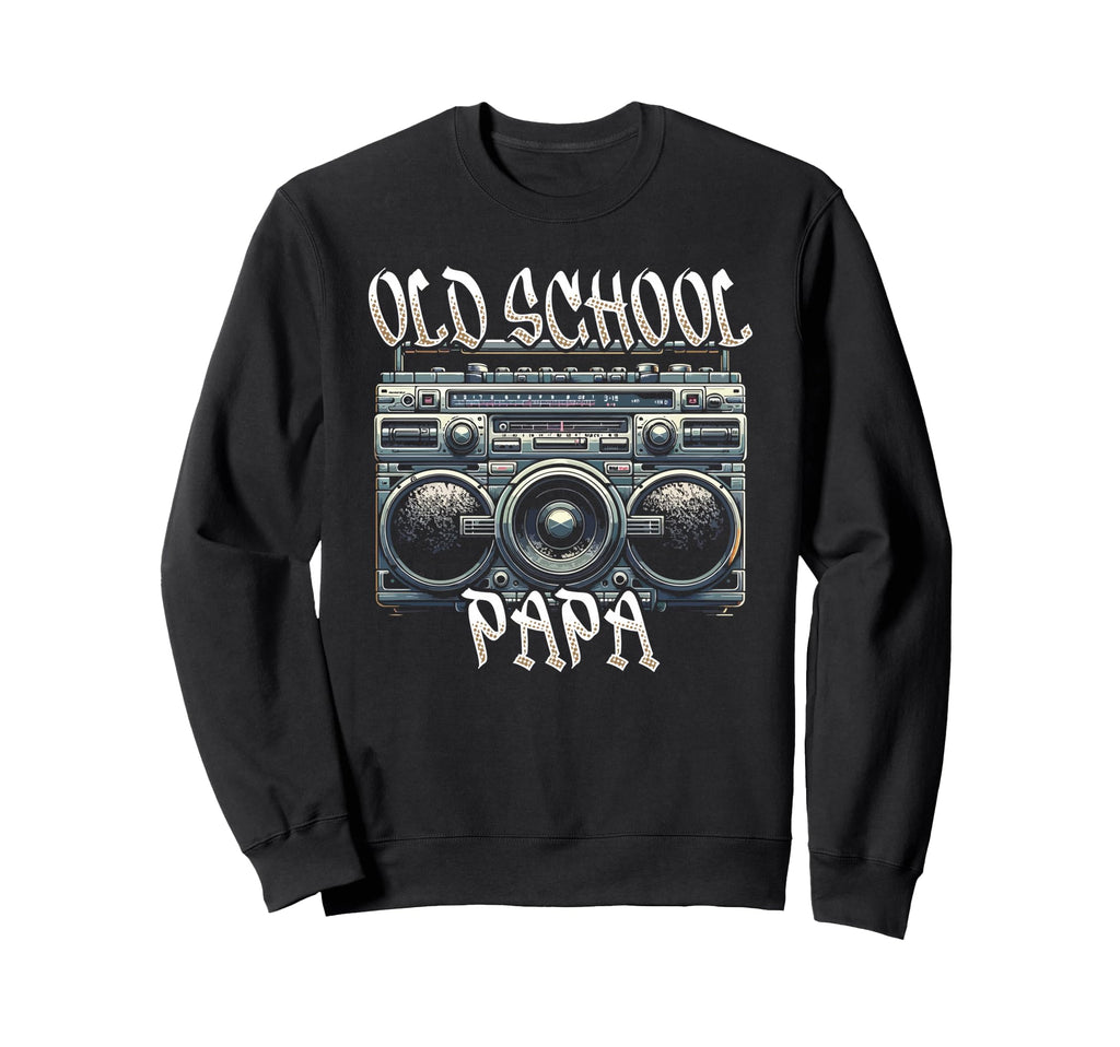 Old School Papa Boombox Vibes 70S Sweatshirt - Unique Graphic for Adults - T-Shirt, Sweatshirt, Hoodie