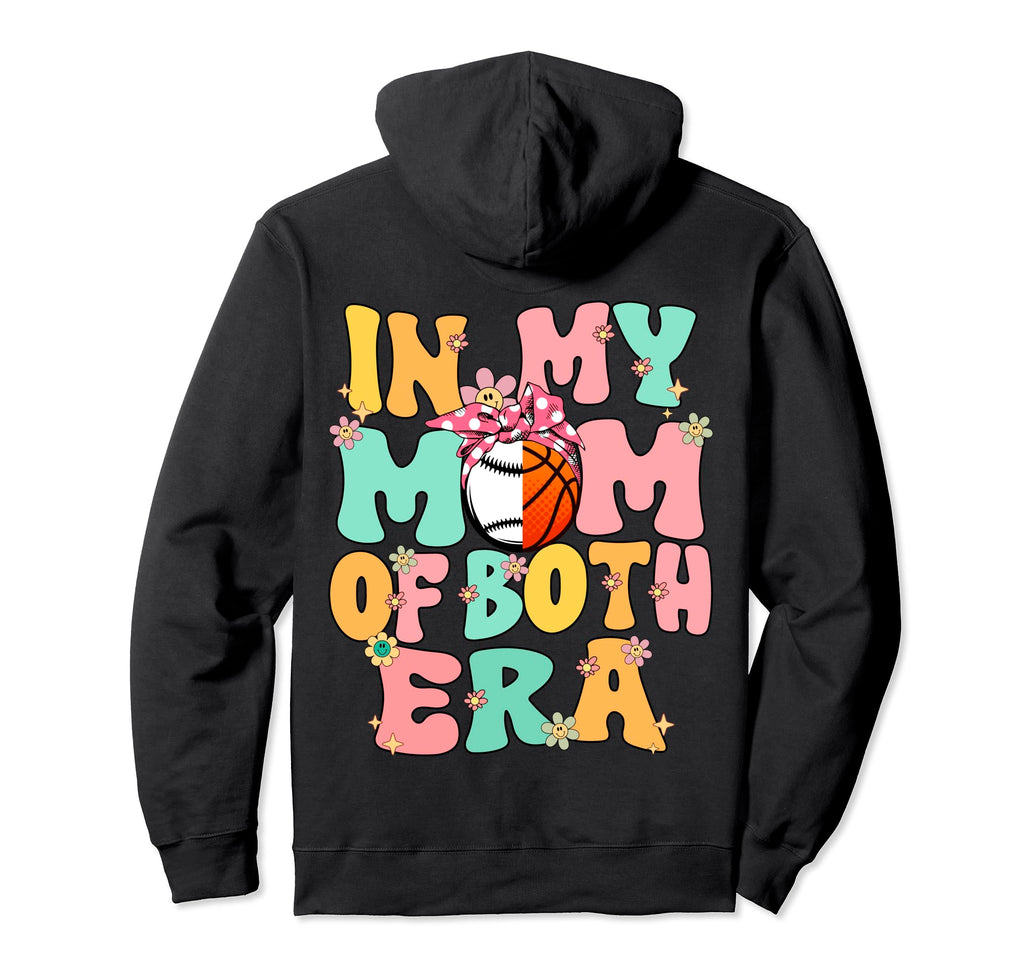 My Mom Both Era Groovy Baseball Hoodie - Minimalist Print for Adults - T-Shirt, Sweatshirt, Hoodie