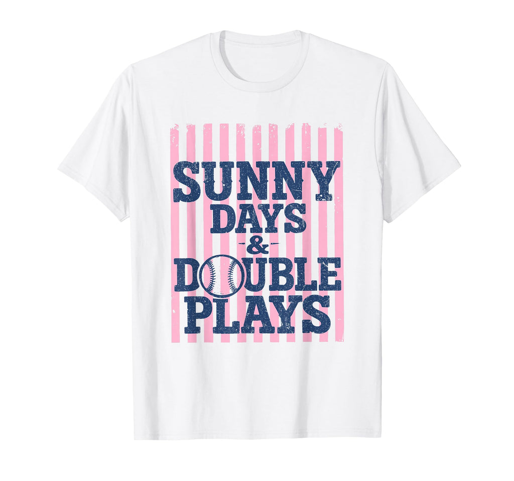 Sunny Days And Double Plays Baseball T-Shirt - Streetwear Style for Adults - T-Shirt, Sweatshirt, Hoodie