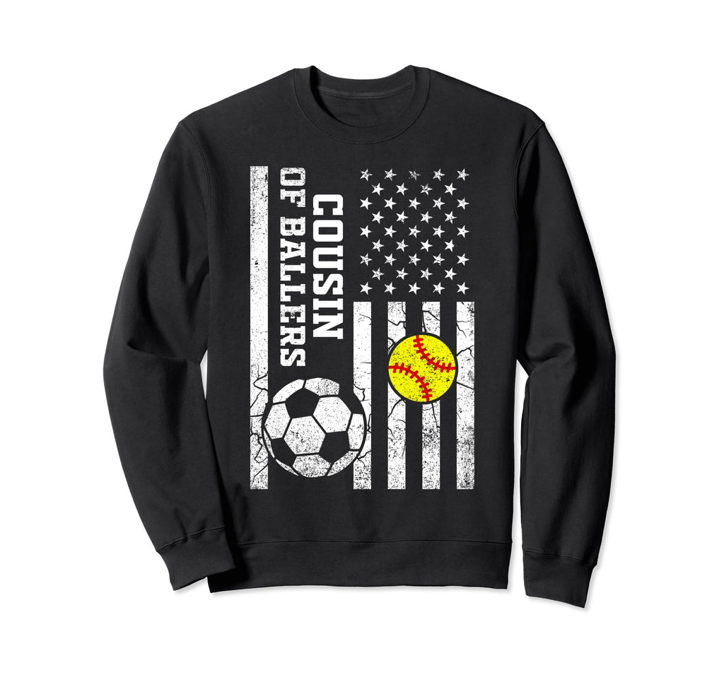 Cousin Ballers Baseball Soccer Sweatshirt - Aesthetic Graphic Unisex - T-Shirt, Sweatshirt, Hoodie