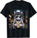 Chill Cat Coffee Vibes Urban Style Merch - Adult & Kids T-Shirts, Sweatshirts & Hoodies apparel design preview 1