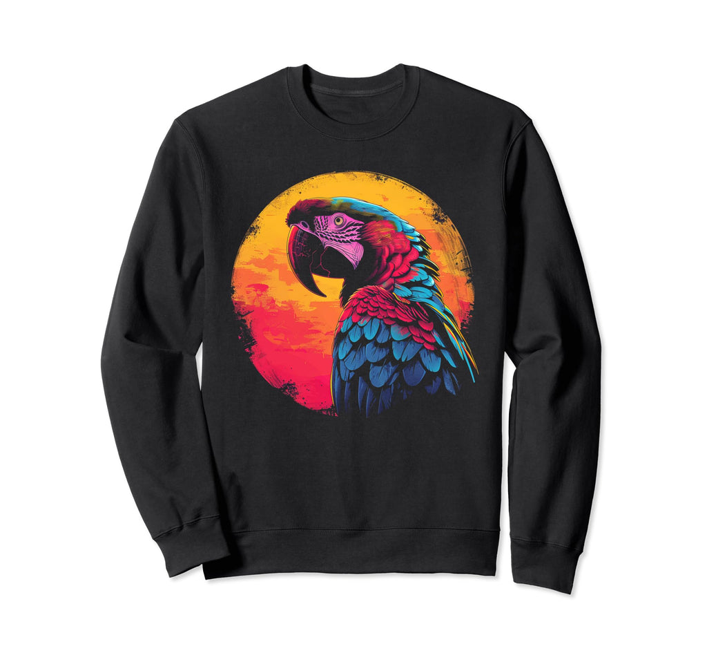 Parrot Vaporwave Aesthetic Synthwave Sweatshirt - Unique Graphic Unisex - T-Shirt, Sweatshirt, Hoodie