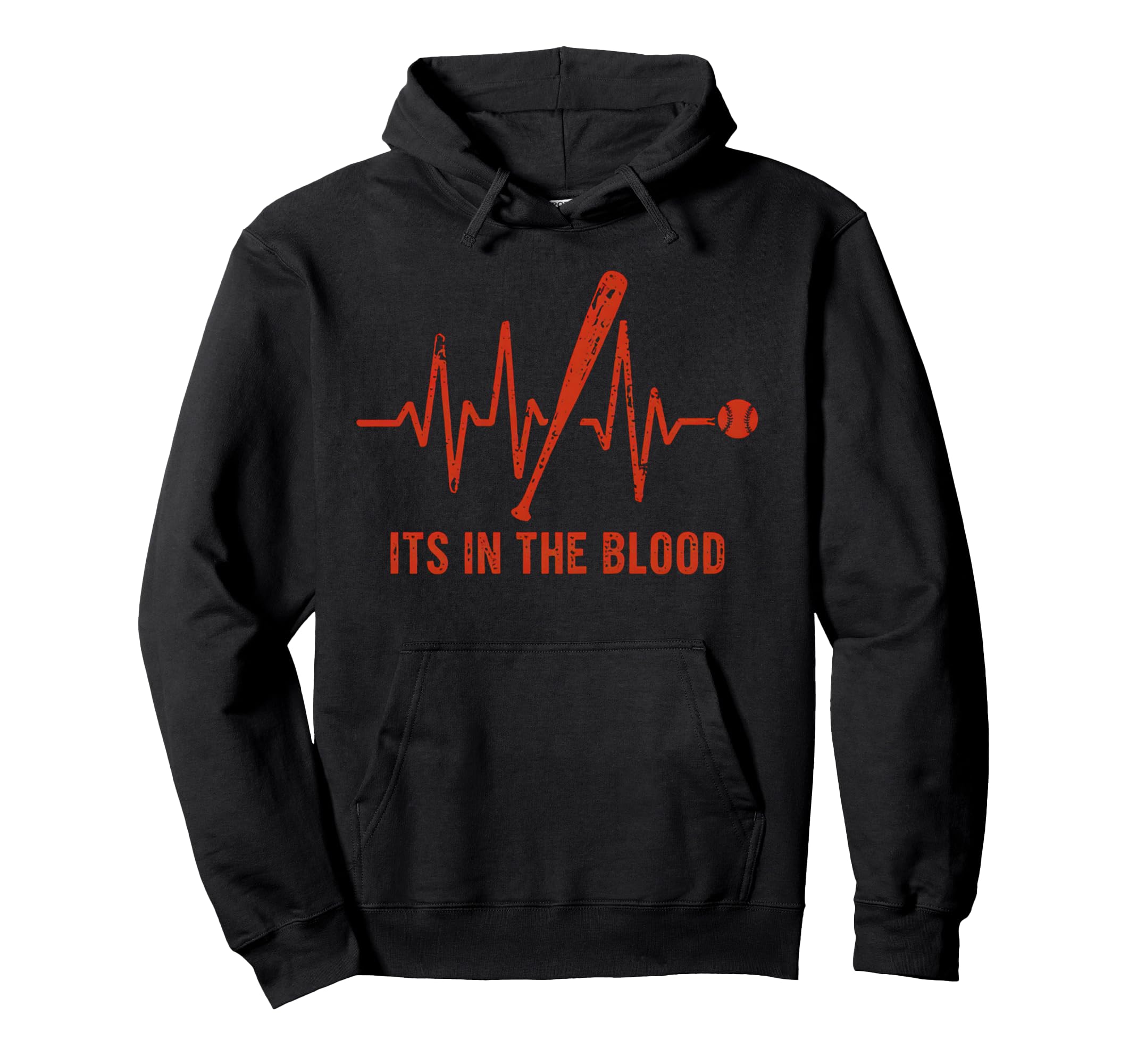 Funny Baseball Heartbeat Hoodie - Streetwear Style for Adults - T-Shirt, Sweatshirt, Hoodie