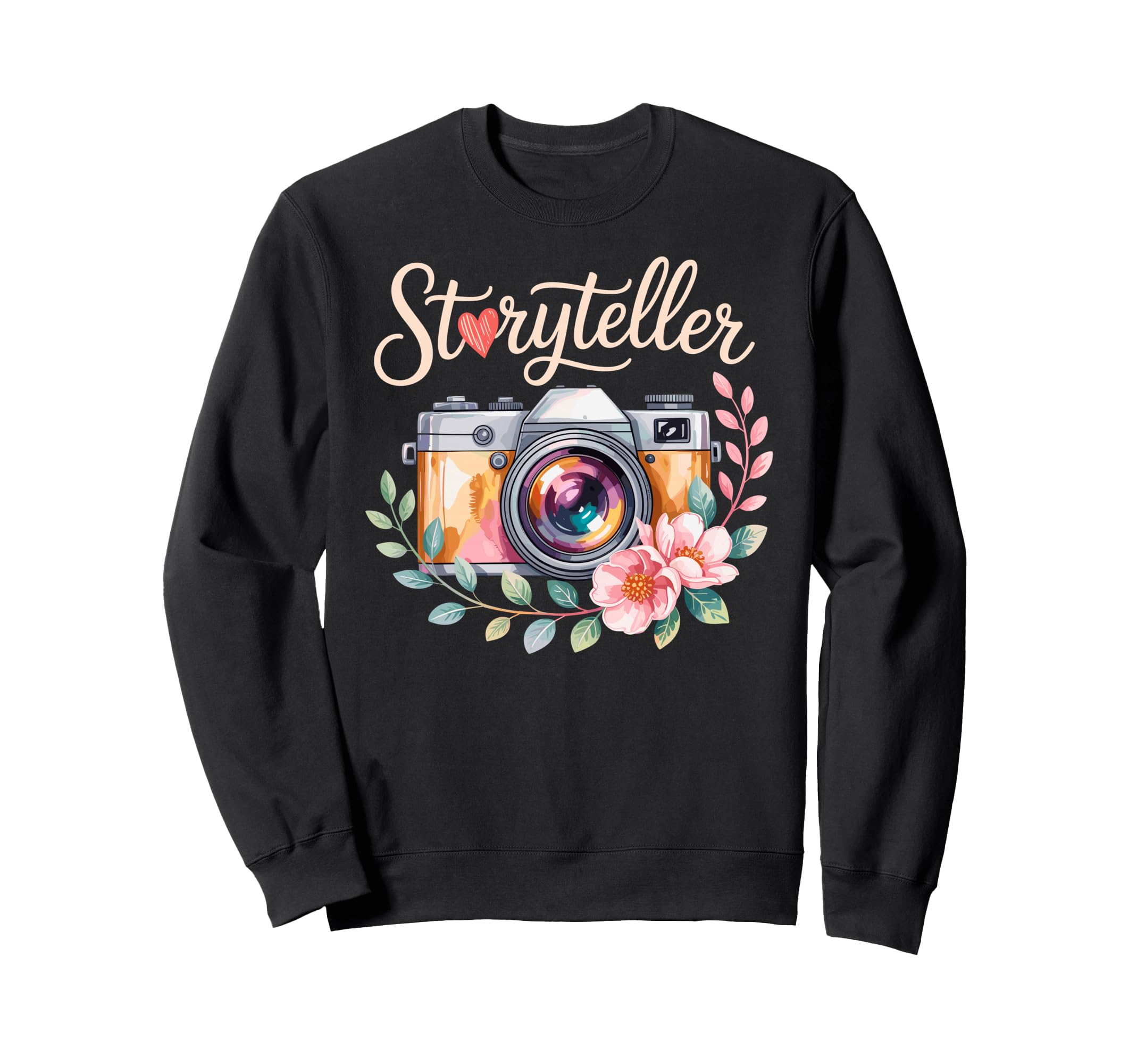 Photo Camera Flowers Storyteller Sweatshirt - Streetwear Style Men Women - T-Shirt, Sweatshirt, Hoodie