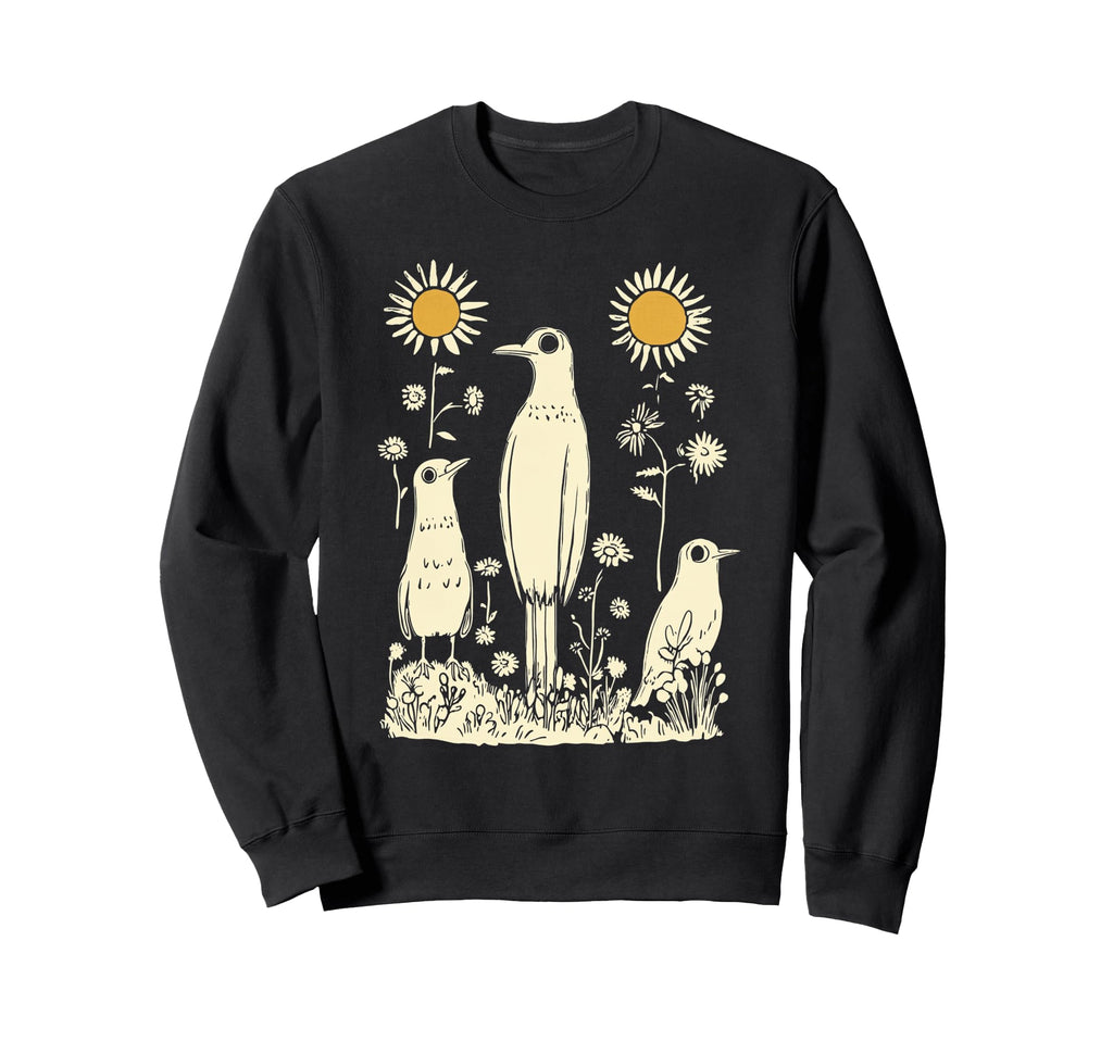 Boho Birds Sweatshirt - Aesthetic Graphic for Adults - T-Shirt, Sweatshirt, Hoodie