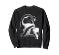 Penguin Drinking Iced Coffee Sweatshirt - Casual Everyday Wear Men Women - T-Shirt, Sweatshirt, Hoodie