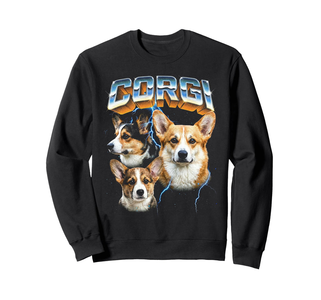 Corgi 80S Dog Lover Funny 90S Sweatshirt - Trendy Graphic Unisex - T-Shirt, Sweatshirt, Hoodie