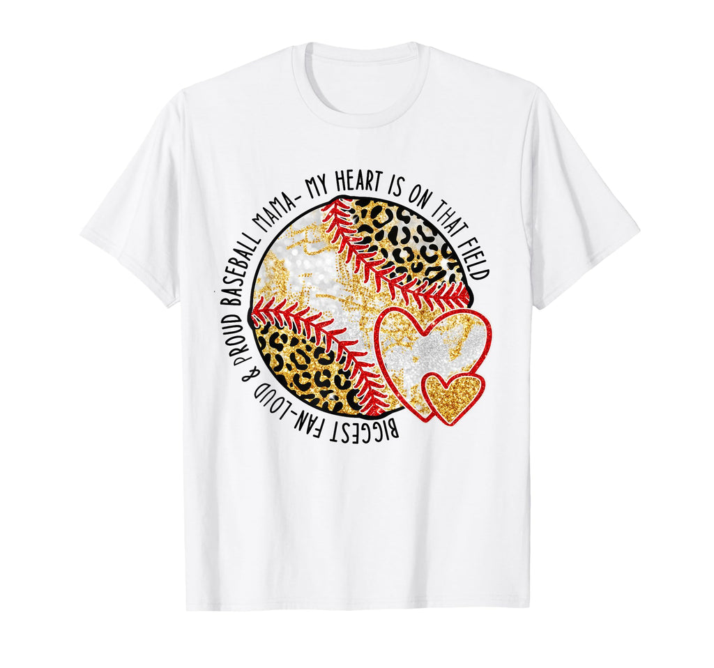 Biggest Fan Loud Proud Baseball Mama T-Shirt - Unique Graphic Men Women - T-Shirt, Sweatshirt, Hoodie